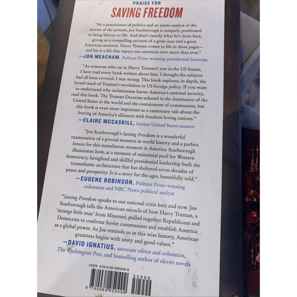 Saving Freedom Joe Scarborough Truman Cold War History Hardcover Book 2020